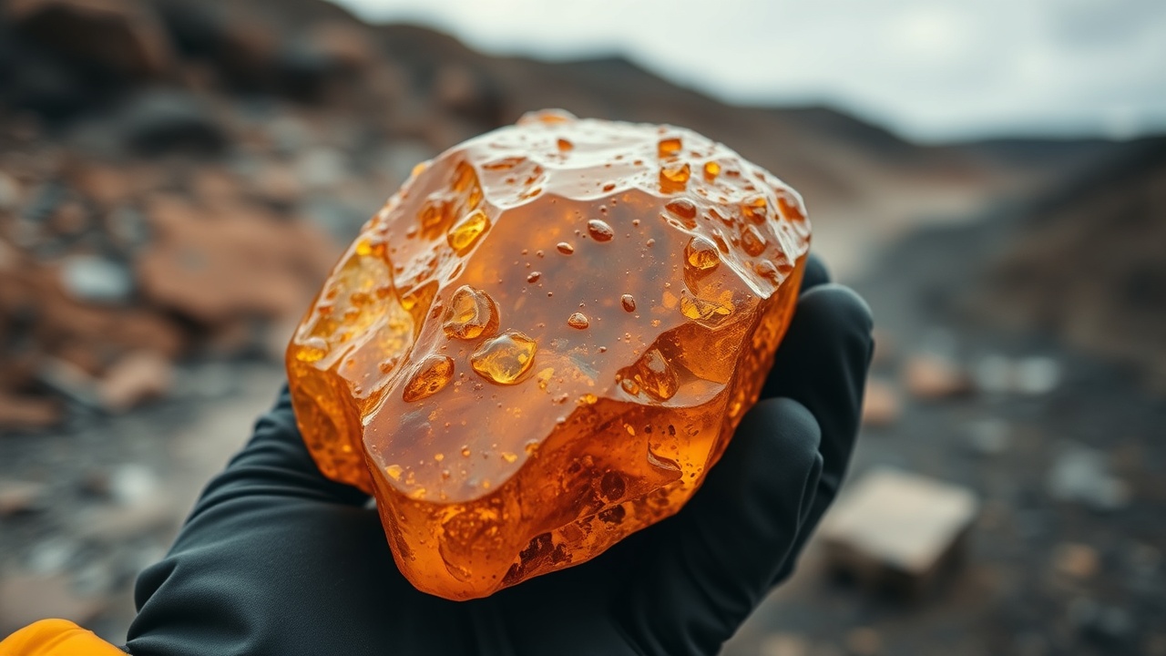 В Янтарном нашли рекордный самородок почти в 2,4 кг